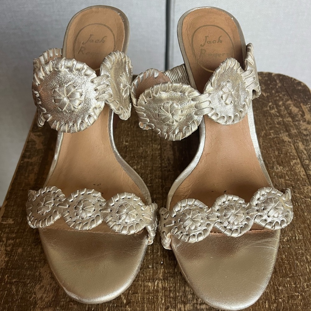 Jack Rogers Metallic Gold Sandals